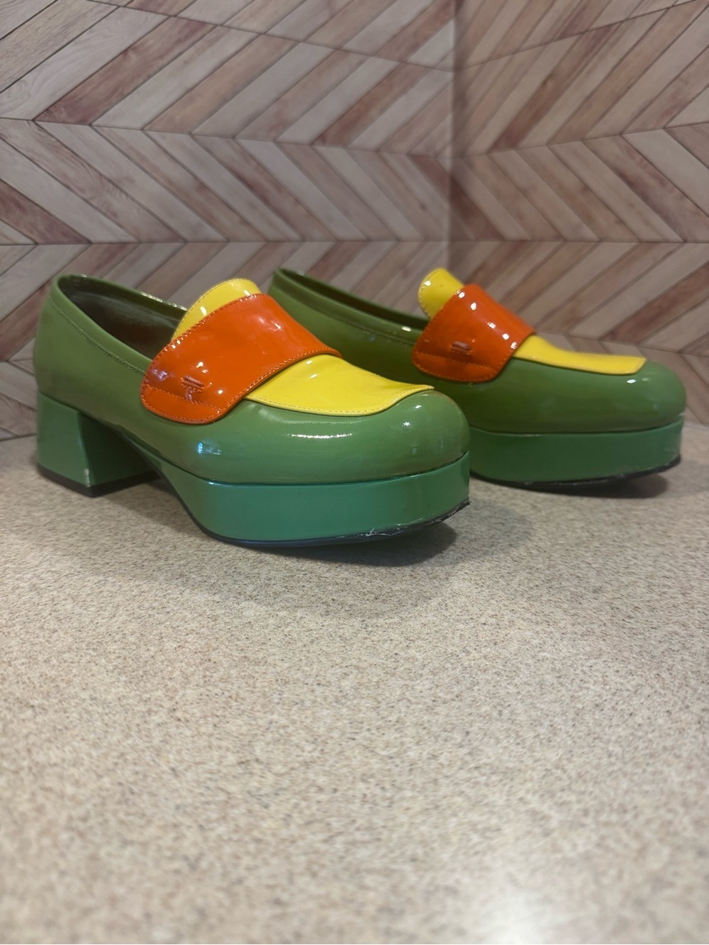 Jeffrey Campbell Student Platform loafers with buckles removed. Size 7.5